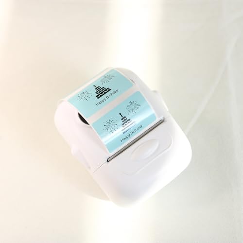 Hybsk Portable Printer Label Paper Multi-Purpose Tear Resistant Direct Thermal Labels Self-Adhesive Stickers Compatible with P50 Label Maker (Blue, 2 Rolls) - color: Blue, size: 2 Rolls