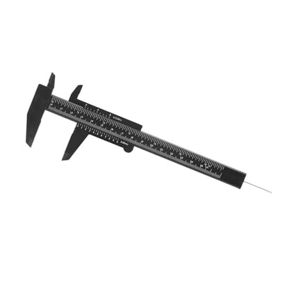 Eujgoov Plastic Vernier Caliper 150mm Double Rule Scale Measuring Tool - color: Black