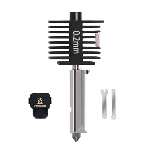 A1 Mini, A2L Upgrade Hotend Kit, 3D Printer Print Head Hot End Heating Block Kit with 0.2mm Hardened Steel Nozzle and Silicone Socks for Bambu Lab A1/A1 Mini/A2L - size: 0.2mm, style: 1 Pack