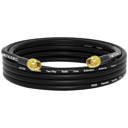 15FT SMA Male to Male RG58 Coaxial Cable Antenna Extension 50 Ohm - size: 15FT