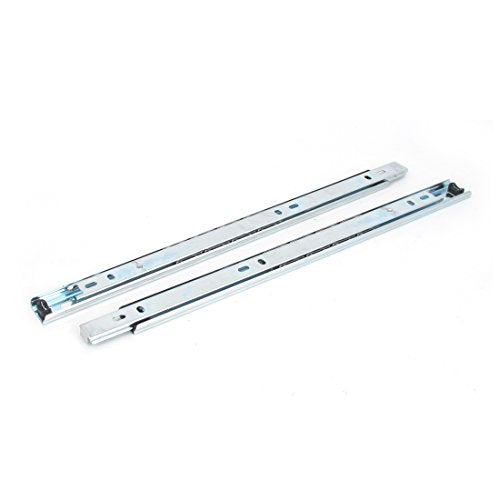 uxcell 13.3-Inch Drawer Slides, Full Extension Ball Bearing Slide Track Rail 25mm Wide 55lb Capacity 1 Pair
