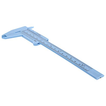 Utoolmart Vernier Caliper 150mm / 5.9-inch Plastic Measuring Tool for Precision Measurements Outside Inside Depth (Blue 1 Pcs - size: 150mm Blue
