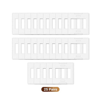 JJC 35mm Slide Mount, 25-Pack Glassless Slide Holder, 5x5cm Frame, ABS - size: 25-Pack