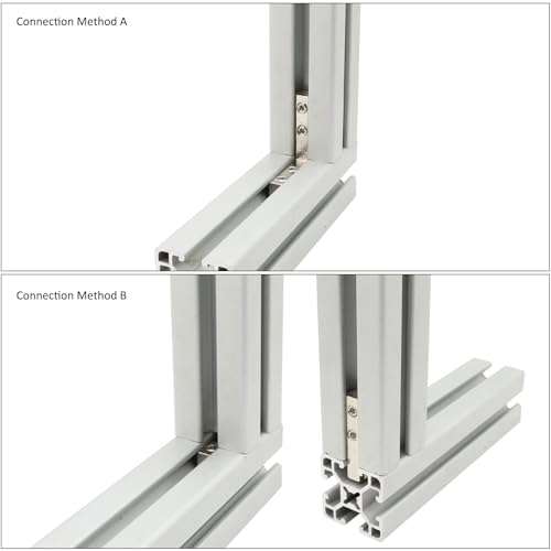 20 Pcs 1" x 1" Aluminum Extrusion Profiles 1010 Series L-Shape Interior Corner Connector Joint Bracket with Screws for 10x10 Aluminum Profile 1 Inch x 1 Inch Extrusion Profiles Rail - style: 20 sets internal bracket with m5
