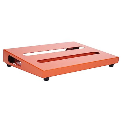 14" x 10.6" Guitar Pedal Board with Power Supply Tray - color: Orange, size: 14" x 10.6"