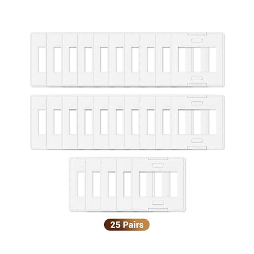JJC 25 Pairs 35mm Slide Film Mounts to Holder 25 Sheets of Film, with Snap-in Design & Precisely Position, Premium Scanning Accessories Worked Well with Most Projectors Scanners Slide Trays Binder - color: 25 Pairs