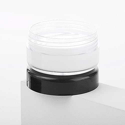 100 Count 10g Small Sample Containers with Lids Plastic Jar Cosmetic Jars Empty Makeup Jars Lip Balm Containers - Black - color: Black, size: 10g (100 Count)