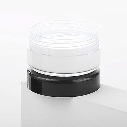 100 Count 10g Small Sample Containers with Lids Plastic Jar Cosmetic Jars Empty Makeup Jars Lip Balm Containers - Black - color: Black, size: 10g (100 Count)
