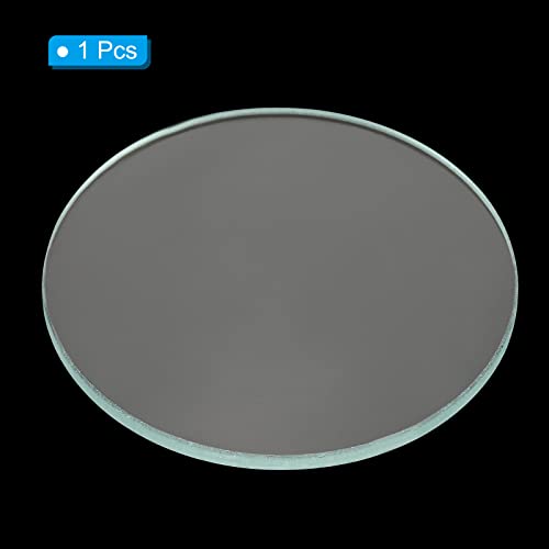 PATIKIL 12" (300mm) Focal Length Flat Convex Lens, 50mm Diameter 4mm Height Glass Optically Polished Round Edges Lens for Physics Experiment, Clear