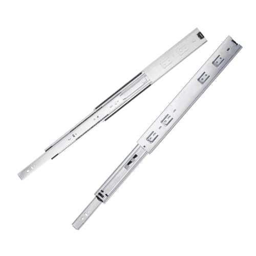 Rok Hardware 20" Heavy Duty Full Extension Ball Bearing Drawer Slides, 200 lb Capacity, Side Mount Drawer Runners with Quick Release, Self Closing Drawer Slides for Cabinets -HDS20-200 - size: 20 Inch