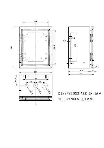 IP65 Weatherproof Stainless Steel Box Wall-Mounted Electronic Equipment Enclosure Box with Mounting Plate and Wall Bracket (10'' x 8'' x 6'')… - size: 10" x 8" x 6"