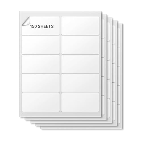 Blank Rectangle Labels, White, 4" x 2" - size: 4" x 2"