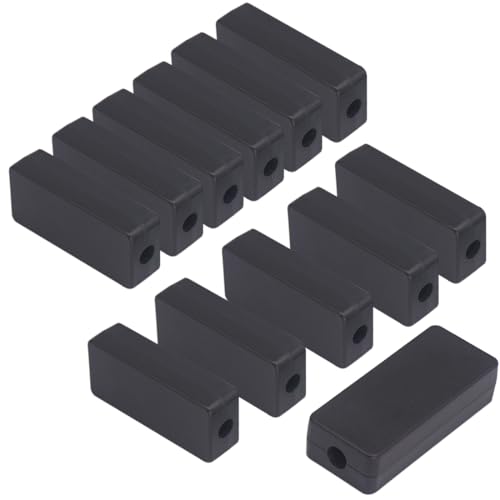 Zulkit 12Pcs Project Boxes ABS Plastic Electrical Project Case Power Junction Box Black 2.36 x 0.98 x 0.63 inch(60x25x16mm) - color: 12 PCS, size: 2.36" x 0.98"x0.63"
