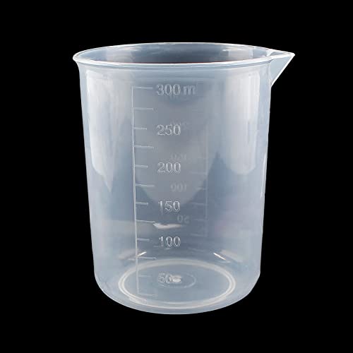 Waziaqoc 250ml-300ml Plastic Graduated Beaker, Transparent, 1 Pack - color: 1pc, size: 250-300 ml