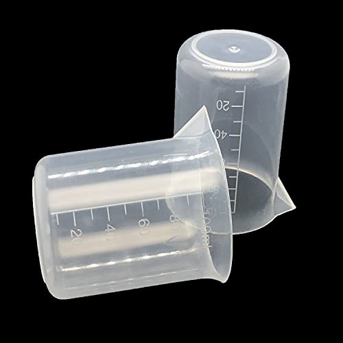 8 Pcs Epoxy Mixing Cups, 100ml/3.4oz Plastic Graduated Cup Clear Measuring Cup for Mixing Paint, Stain, Epoxy, Resin (Pack of 2) - size: 5cm x 7cm (2inch x 2.7inch) (Pack of 2)