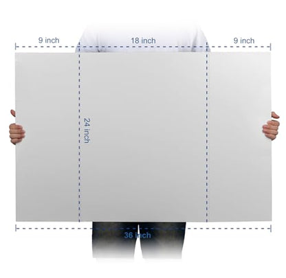 Trifold Poster Board Foam Core 24 x 36 x 3/16"(5mm), 5 Pack, Acid Free