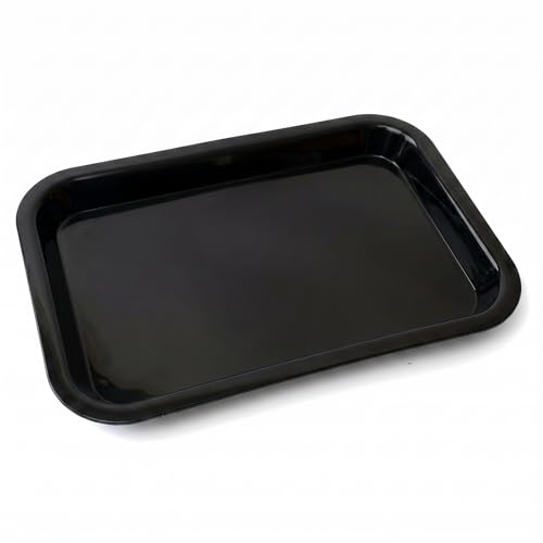 LA MIERE Dental Autoclavable Procedure Flat Tray Medical Instrument Set Up Flat Tray Size F - 9 5/8" W x 6 5/8" D x 7/8", Black - color: Black