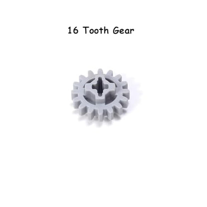 16PCS MOC Technical Gears Pack Compatible with Stnadard Building Block Assortment Kit 8/16/24/40 Tooth Gear