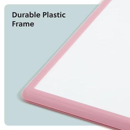 U Brands Dry Erase Whiteboard, 11" x 14", Small Whiteboard, Pink Frame - color: Blush Pink