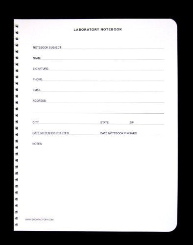 BookFactory Student Lab Notebook, Wire-O, 50 Pages - size: 50 Pages, style: Standard No Copies