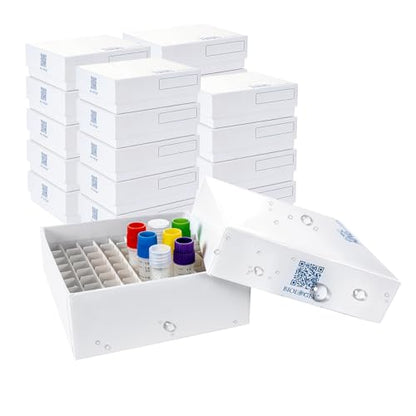 81-well Cryo Boxes, Plastic Coating, 2 Inch Height, Case of 20 - size: 2 in,81-well