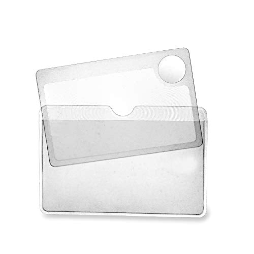 Carson 2.5x Power Credit Card Size Magnifiers (WM-01) with 6x Spot Lens, Twin Pack