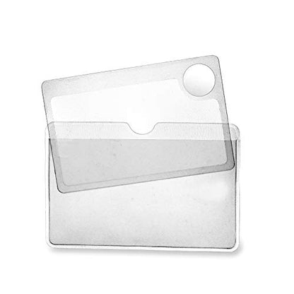 Carson 2.5x Power Credit Card Size Magnifiers (WM-01) with 6x Spot Lens, Twin Pack