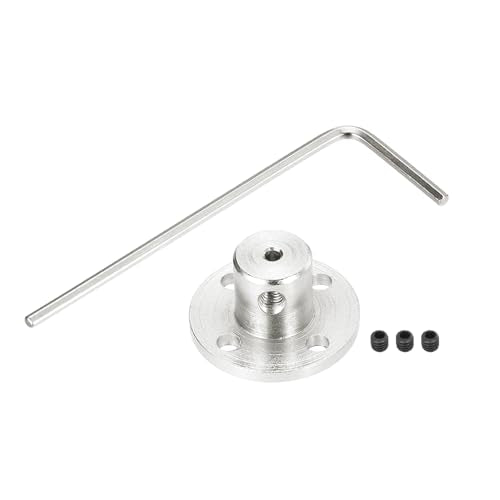 1 Pcs 2mm Flange Coupling Connector Rigid Guide Model Coupler Accessory Shaft Axis Fittings with Mini Hex Wrench and Fastening Screw for DIY RC Model Motors