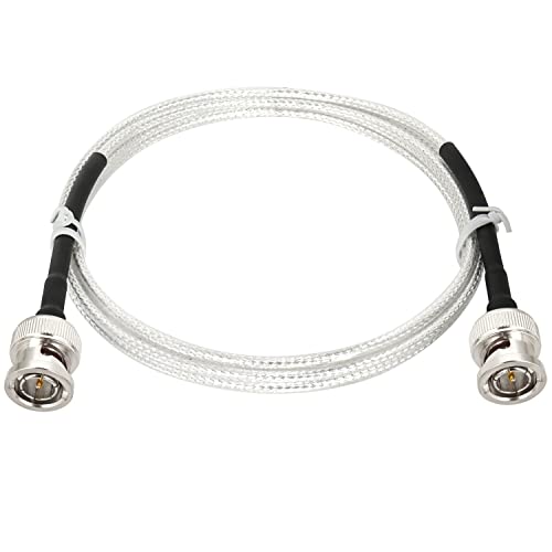 XRDS 5ft Flexible 3G/6G HD-SDI Cable, BNC Male to BNC Male 75 Ohm RG179 Extension for Cameras and Video Equipment, Supports HD-SDI/3G-SDI/4K/8K - color: Silver, size: 5 FT