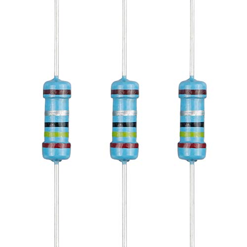 100pcs 2.4 ohm Resistor 1/2w ±1% Tolerance Metal Film Fixed Resistor - size: [E5P001] 2.4 ohm