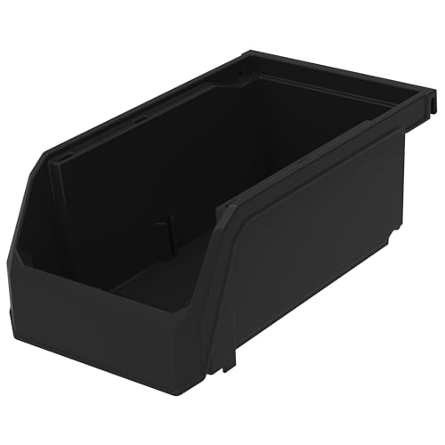 ReadySpace Small Stackable Plastic Storage Bins, 12-Pack, Black - color: Black, size: Small, 12-Pack