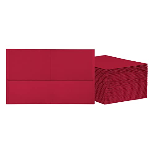 Oxford 2 Pocket Folders, Mega Box of 125, Textured Paper Folders, Red, Letter Size, Essentials for School & Teacher Supplies Lists (57543) - color: Red