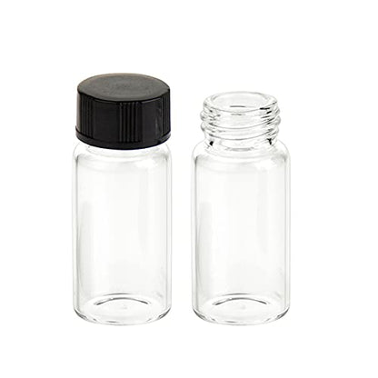 ALWSCI 100PCS 5ML Clear Tiny Glass Vials with Screw Caps - color: Clear Glass Sample Vial, size: 5ML 18*40MM