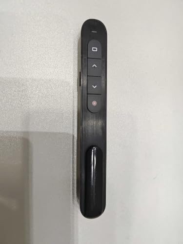 Wireless Presenter, Hyperlink Volume Control Presentation Clicker RF 2.4GHz USB PowerPoint Clicker Presentation Remote Control Pointer Slide Advancer (Black) - color: Red