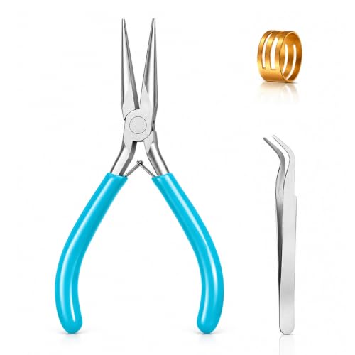 Needle Nose Pliers, 1 Pack Mini Pliers for Jewelry Making - color: Blue-needle Nose Pliers