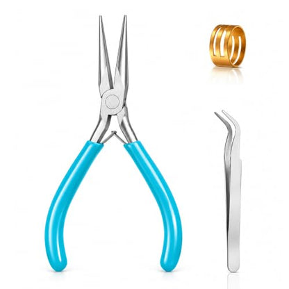 Needle Nose Pliers, 1 Pack Mini Pliers for Jewelry Making - color: Blue-needle Nose Pliers