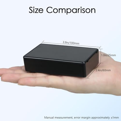 Project Box 8 Pieces Electrical Box Small Junction Box ABS Plastic Enclosure Power Electronic Case Black 3.94" x 2.36" x 0.98"(100 x 60 x 25mm) - color: Black, size: 3.94" x 2.36" x 0.98"