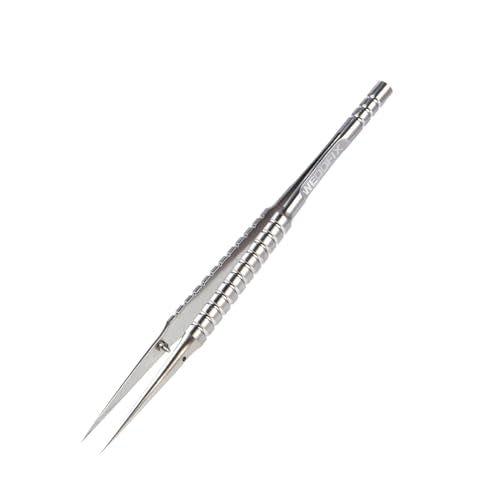 Precision Titanium Tweezers Silver with Fine Pointed Tips Non-magnetic Microscope Tweezers for Micro Soldering Work Watch Repair Electronics Maintenance Crafting