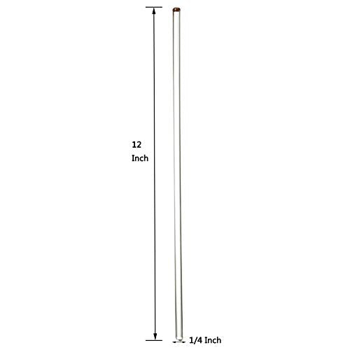 9-Pack 12 Inch Borosilicate Glass Stirring Rods, 1/4 Inch Diameter