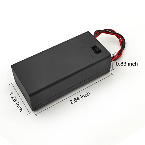 VWEICYY 6PCS 9V Battery Holder,9 Volt Battery Holder with Leads，Widely Used in Student Experiments,LED Strips or Other Devices with 9V Batteries (6 Pack) - style: 6 PACK