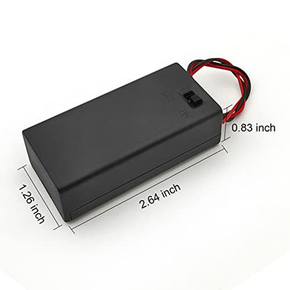 VWEICYY 9V Battery Holder,9V Battery Connector with Switch,9 Volt Battery Holder with Leads，Widely Used in Student Experiments,LED Strips or Other Devices with 9V Batteries (3 Pack) - style: 3 PACK