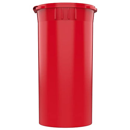 Dragon Chewer 13 Dram CR Plastic Packaging Pop Top Containers - Child Resistant Travel Holder Vial Bottles - 315 qty (Red) - color: Red