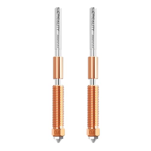 Creality Official K1C/K1 SE Nozzle, 0.4mm 2 PCS Quick-Swap 3D Printer K2 SE Nozzle, Copper Alloy and Hardened Steel with Titanium Alloy Heat Break for K1C, K1 SE, K2SE, Ender 3 V3 Plus, Ender 3 V3 - style: 2PCS 0.4mm