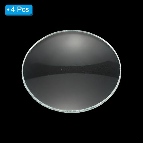 PATIKIL Convex Lens, 100mm Focal Length 40mm (1.57") Diameter Round Glass Magnifying Telescope Lens Trial Set Ground Edge for Lab Physics Class Optics, 4 Pcs - size: 100mm FL, 40mm Dia.