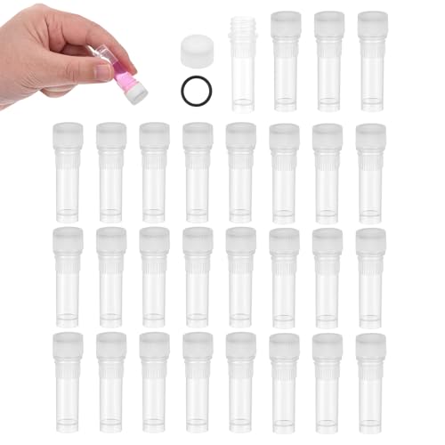 PATIKIL 1.0mL Plastic Cryogenic Vial, 28Pcs Cryogenic Storage Tube Lab Frozen Test Tube Container Storage Screw Cap for Lab Laboratory Science, White Clear - color: White, size: 1.0ml