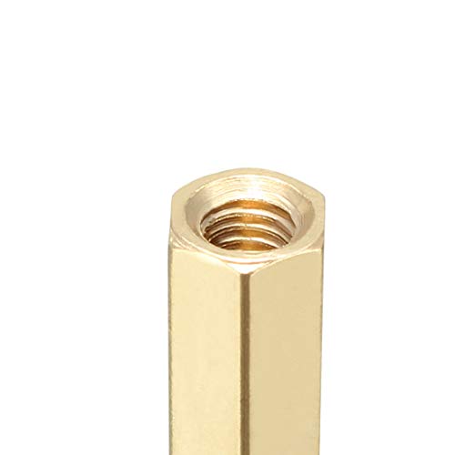 uxcell 20pcs Brass Straight PCB Pillar Female Thread Hex Standoff Spacer M3x5x35mm