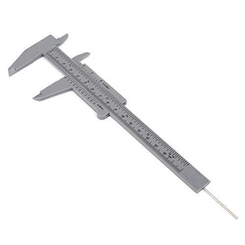 Eujgoov Plastic Vernier Caliper 150mm Double Rule Scale Measuring Tool - color: Gray