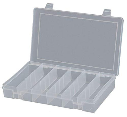 Durham MFG SP6-CLEAR Compartment Box, 6 Compartment, 1.75" Height, 10.18" Wide, 6.75" Length, Polypropylene, Transparent (Pack of 10)