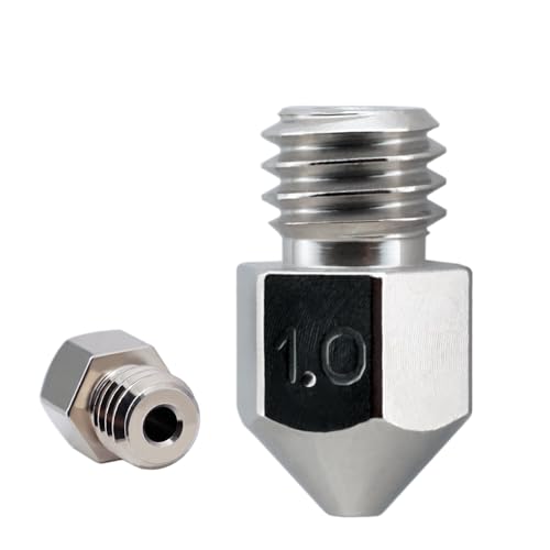 Microswiss MK8 Brass Plated Wear Resistant Nozzle (MakerBot, CraftBot, Creality, CR10, Ender, Tevo Tornado) (1.0mm) - size: 1.0mm