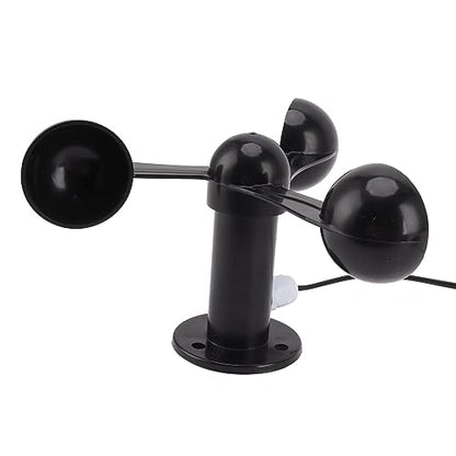 Anemometer Sensor Wind Speeds Cup, Wind Speed Sensor with 8M Waterproof Cable 4cm Mounting Hole Anti Interference 3 Cups Wind Speed Detector 0‑3.8v